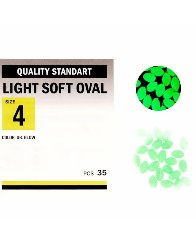 Бусинка Kalipso Light soft oval-№4(35)GR glow