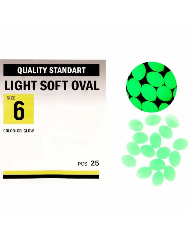Бусинка Kalipso Light soft oval-№6(25)GR glow