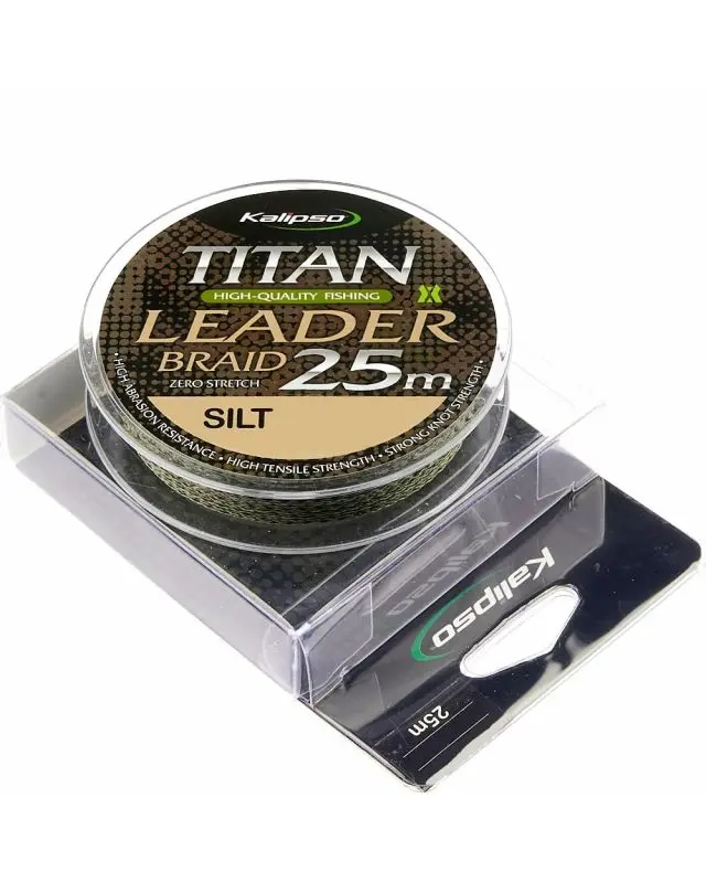 Kalipso Titan Leader Braid Weed(Silt) 25m 0.20mm