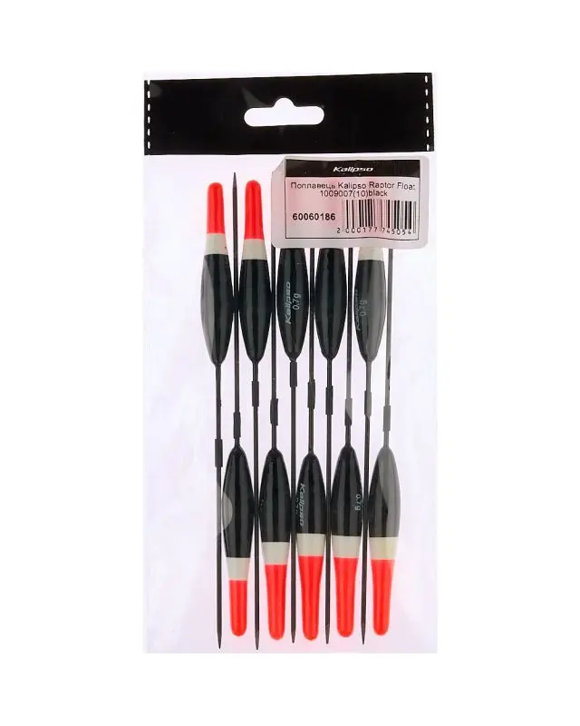 Поплавок Kalipso Raptor Float 1009007 (10шт) black 0.7г