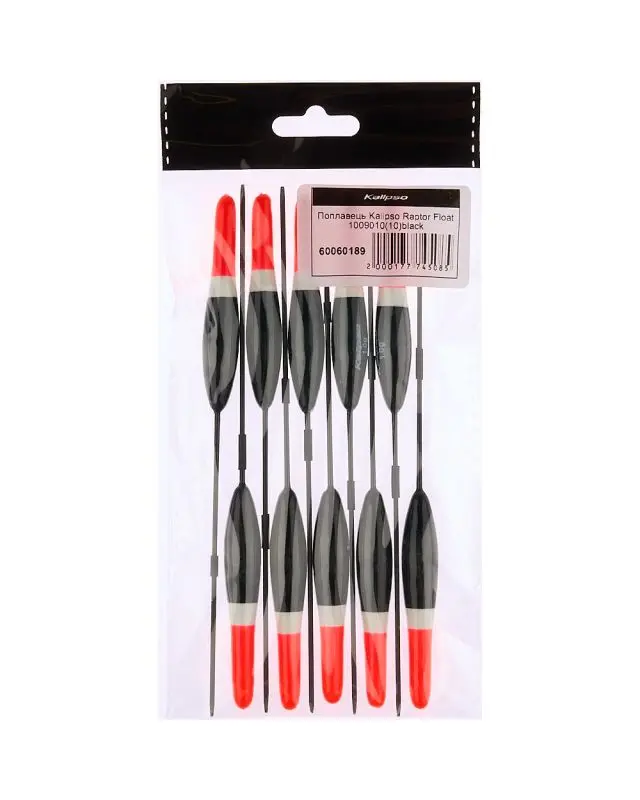 Поплавок Kalipso Raptor Float 1009010 (10шт) black 1.0г