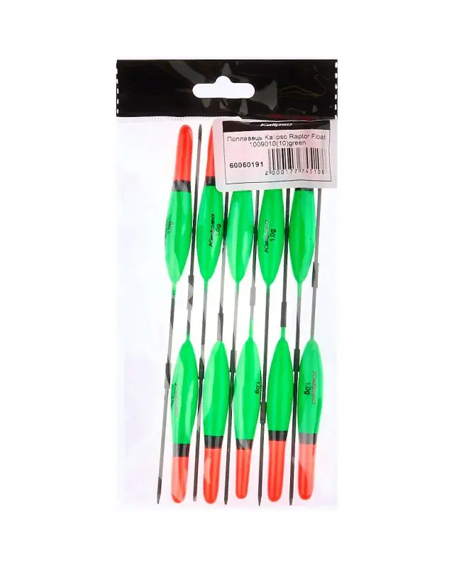 Поплавок Kalipso Raptor Float 1009010 (10шт) green 1.0г