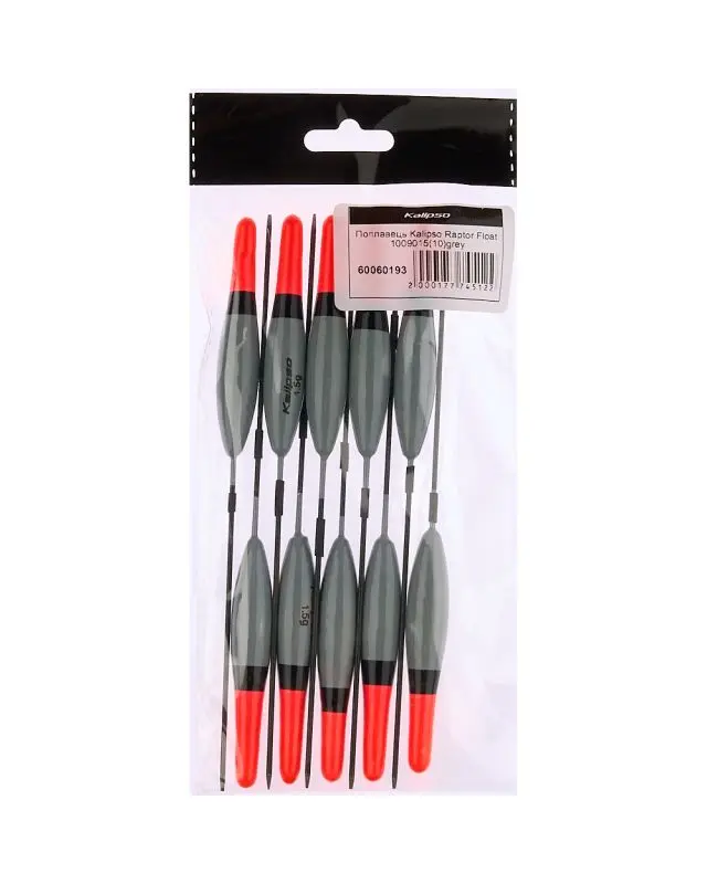 Поплавок Kalipso Raptor Float 1009015 (10шт) grey 1.5г
