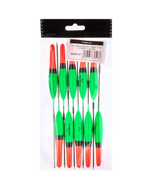 Поплавок Kalipso Raptor Float 1009020 (10шт) green 2.0г