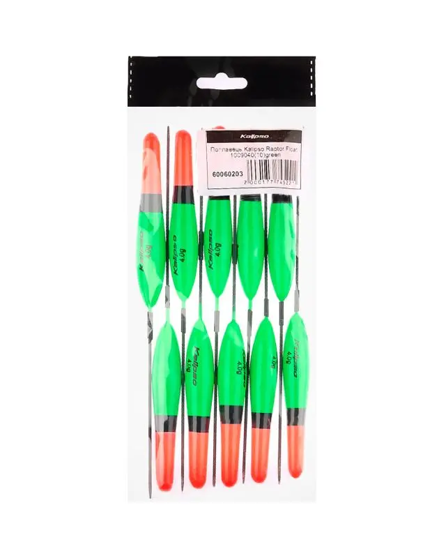 Поплавок Kalipso Raptor Float 1009040 (10шт) green 4.0г