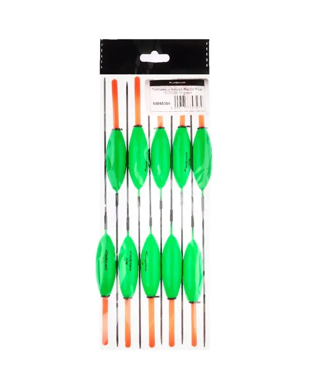 Поплавок Kalipso Raptor Float 1010030 (10шт) green 3.0г