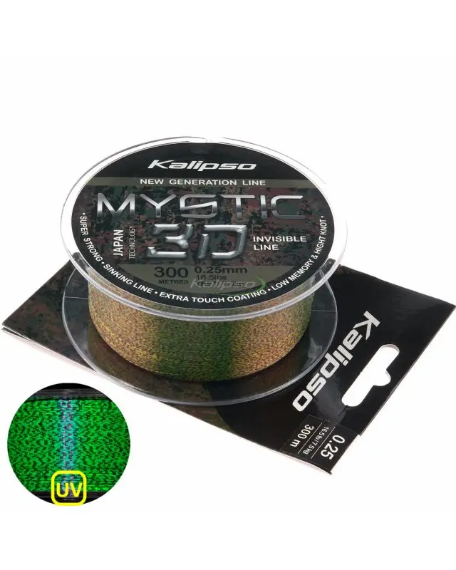 Леска Kalipso Mystic 3D Amber 300m 0.25mm