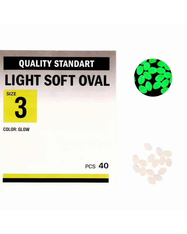 Намистинка Kalipso Light soft oval №3(40)glow