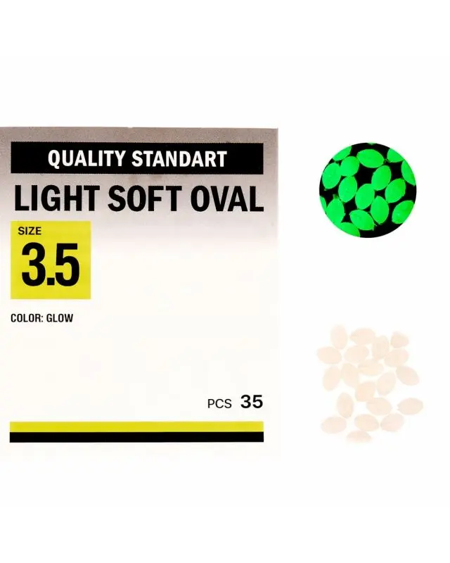 Намистинка Kalipso Light soft oval №3.5(35)glow
