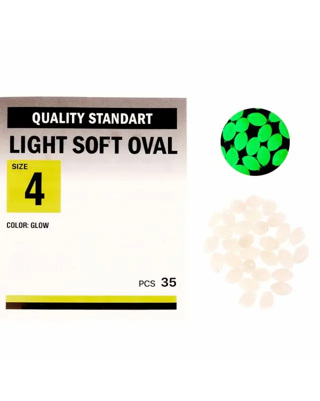Намистинка Kalipso Light soft oval №4(35)glow
