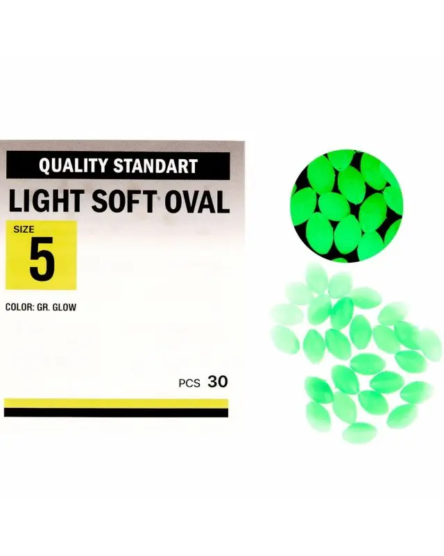 Намистинка Kalipso Light soft oval-№5(30)GR glow