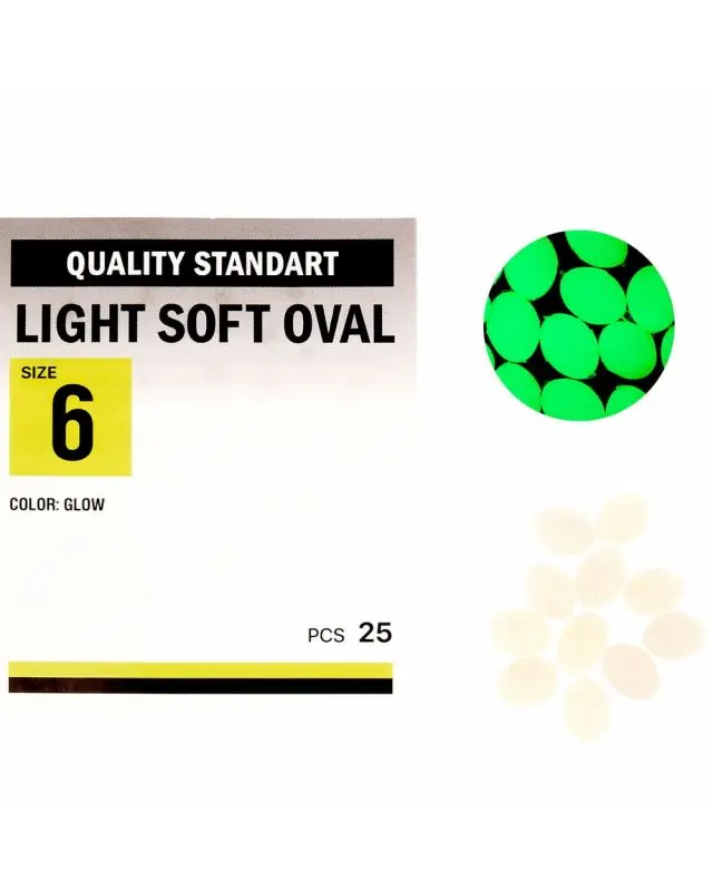 Намистинка Kalipso Light soft oval №6(25)glow