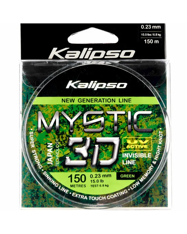 Волосінь Kalipso Mystic 3D Green 150m 0.23mm 