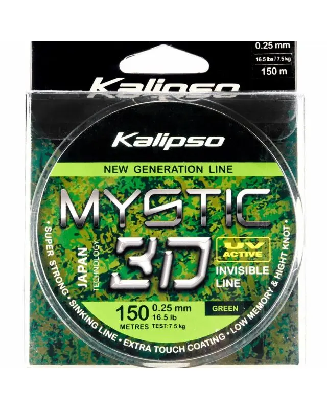 Волосінь Kalipso Mystic 3D Green 150m 0.25mm 