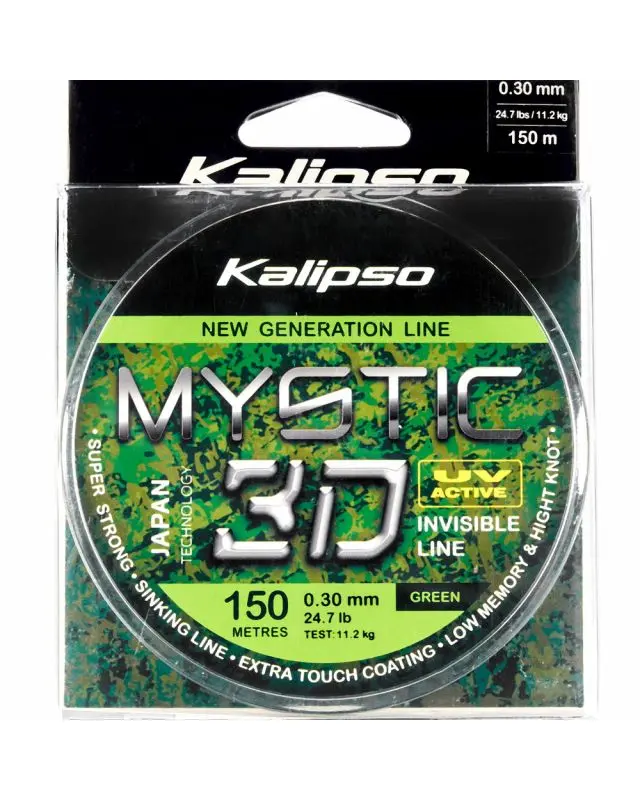 Волосінь Kalipso Mystic 3D Green 150m 0.30mm