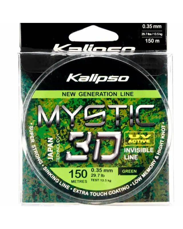Волосінь Kalipso Mystic 3D Green 150m 0.35mm
