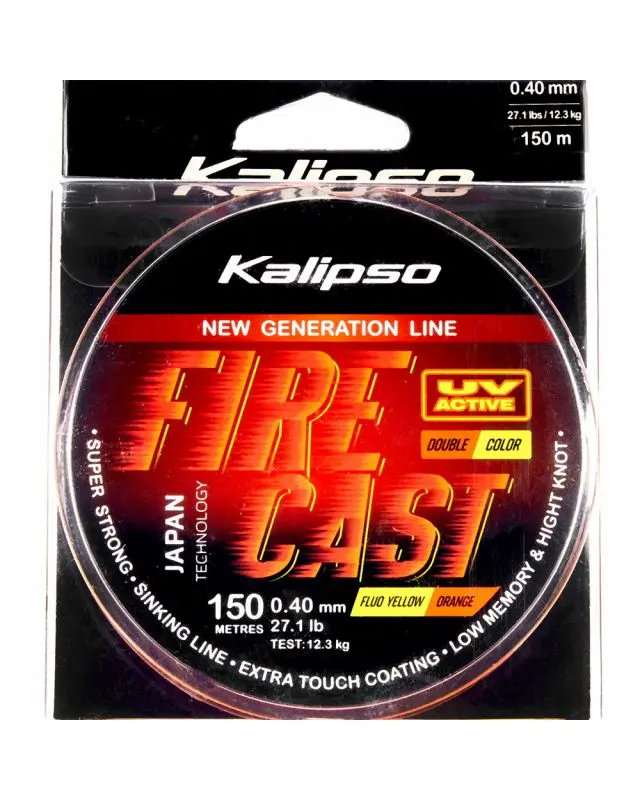 Волосінь Kalipso Fire Cast FYO 150m 0.40mm double color 