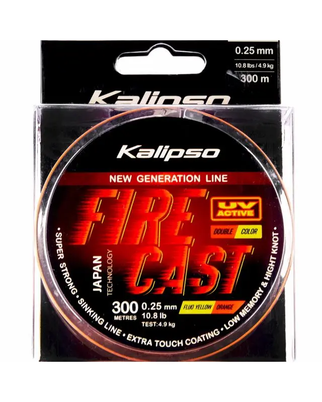 Волосінь Kalipso Fire Cast FYO 300m 0.25mm double color