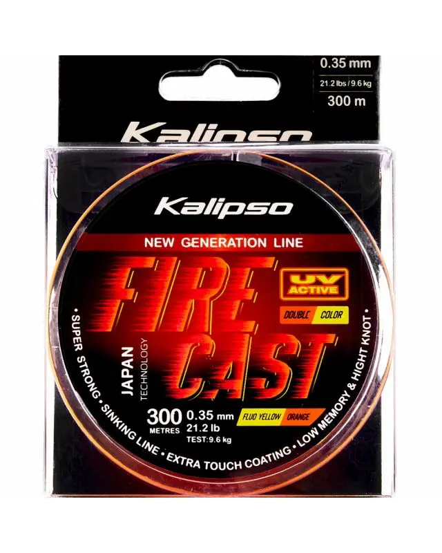 Волосінь Kalipso Fire Cast FYO 300m 0.35mm double color 