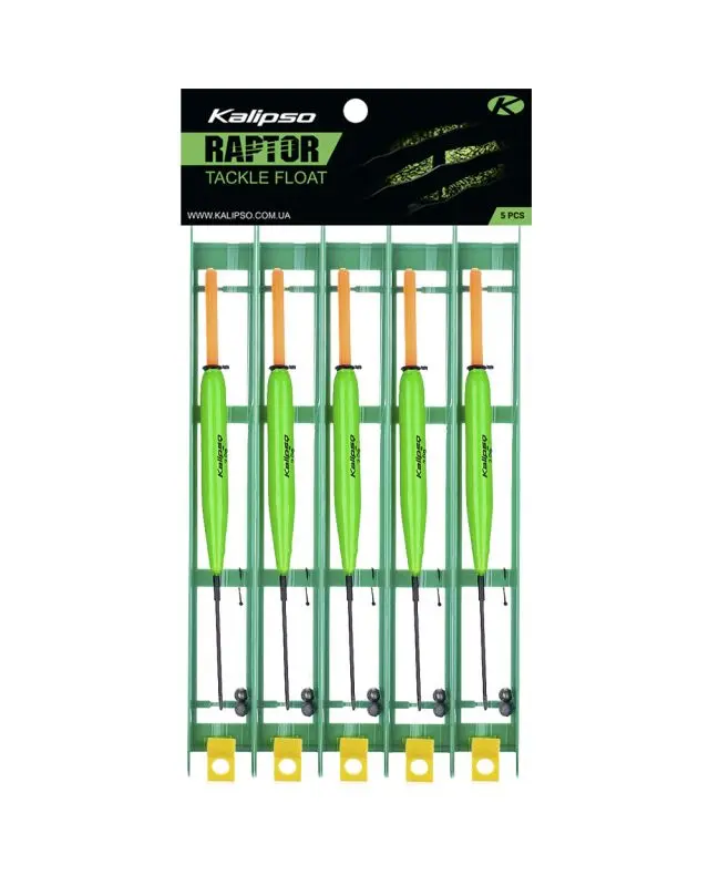 Снасть Kalipso Raptor Tackle float-1008 7m 0.18mm 2.0g №10 green (5 шт)