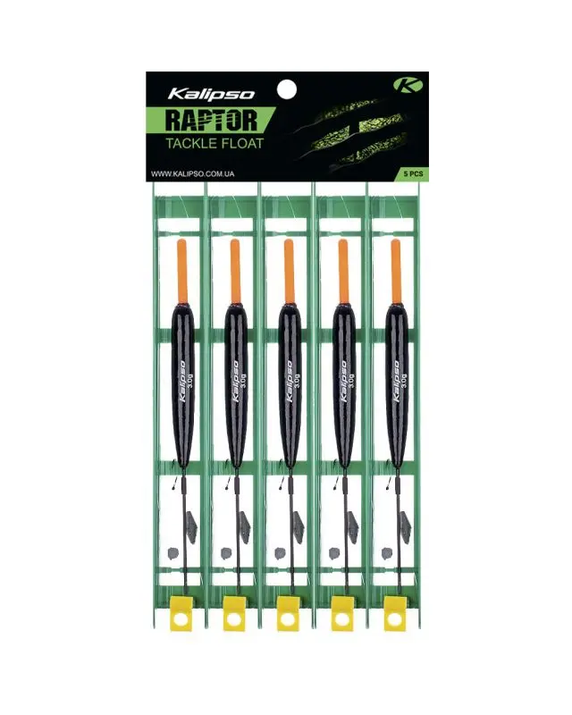 Снасть Kalipso Raptor Tackle float-1008 7m 0.20mm 3.0g №8 black (5 шт)
