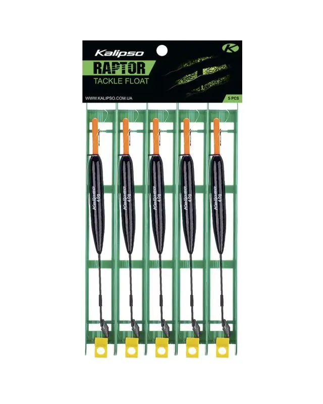 Снасть Kalipso Raptor Tackle float-1008 7m 0.23mm 4.0g №8 black (5 шт)