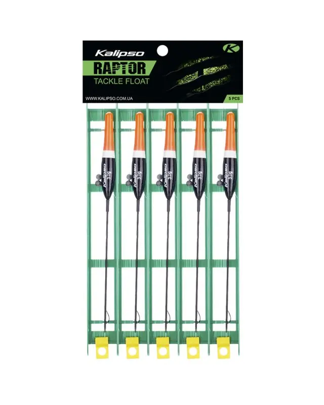 Снасть Kalipso Raptor Tackle float-1009 7m 0.20mm 3.0g №8 black (5 шт)