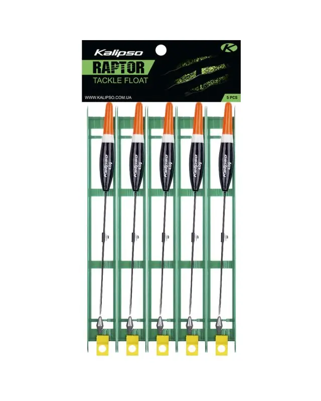 Снасть Kalipso Raptor Tackle float-1009 7m 0.23mm 4.0g №8 black (5 шт)