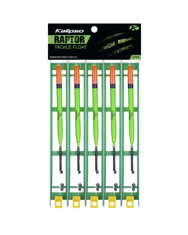 Снасть Kalipso Raptor Tackle float-2011 7m 0.18mm 1.0g №10 green (5 шт)