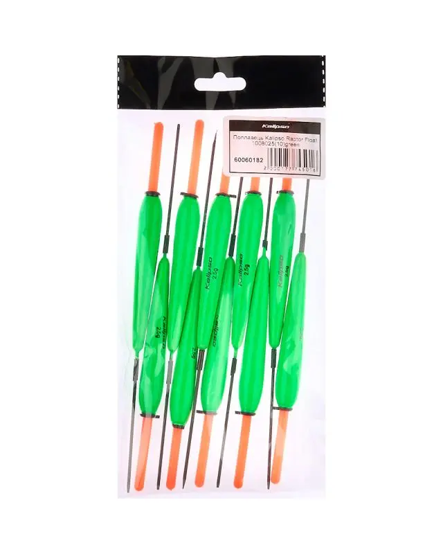 Поплавець Kalipso Raptor Float 1008025 (10шт) green 2.5г
