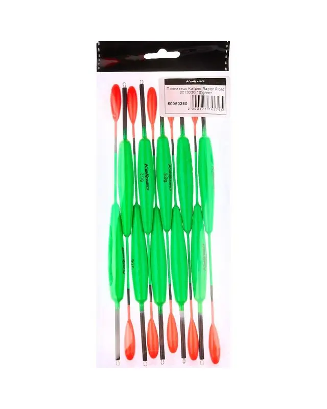 Поплавець Kalipso Raptor Float 2013030 (10шт) green 3.0г