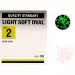 Намистинка Kalipso Light soft oval №2(50)glow