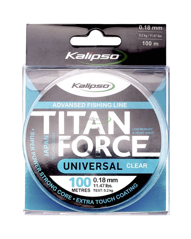 Волосінь Kalipso Titan Force Universal CL 100m 0.18mm